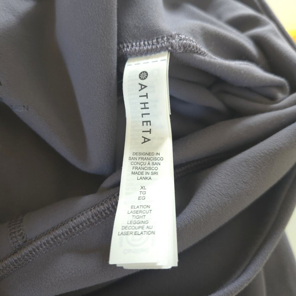 Athleta Elation Laser Cut Tight Leggings XL Dusty Purple Cropped - Picture 10 of 12